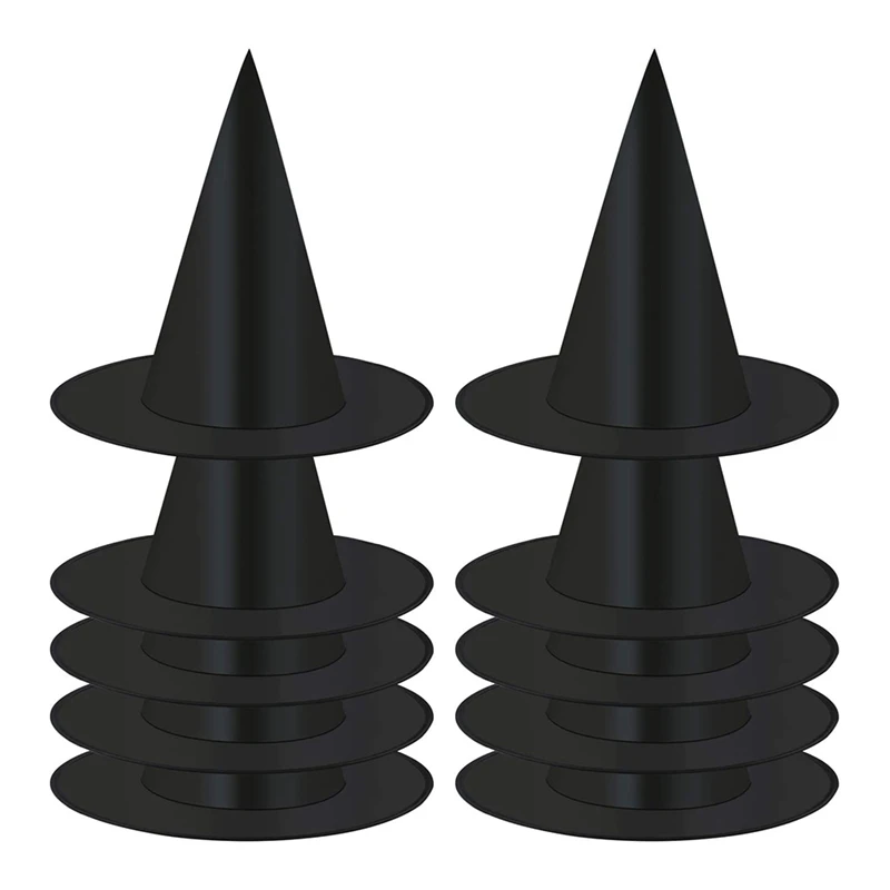 

10-Pack Witch Hats Halloween Black Witch Hanging Hat Black Hat Witch Hat Halloween Christmas Party Costume Parts