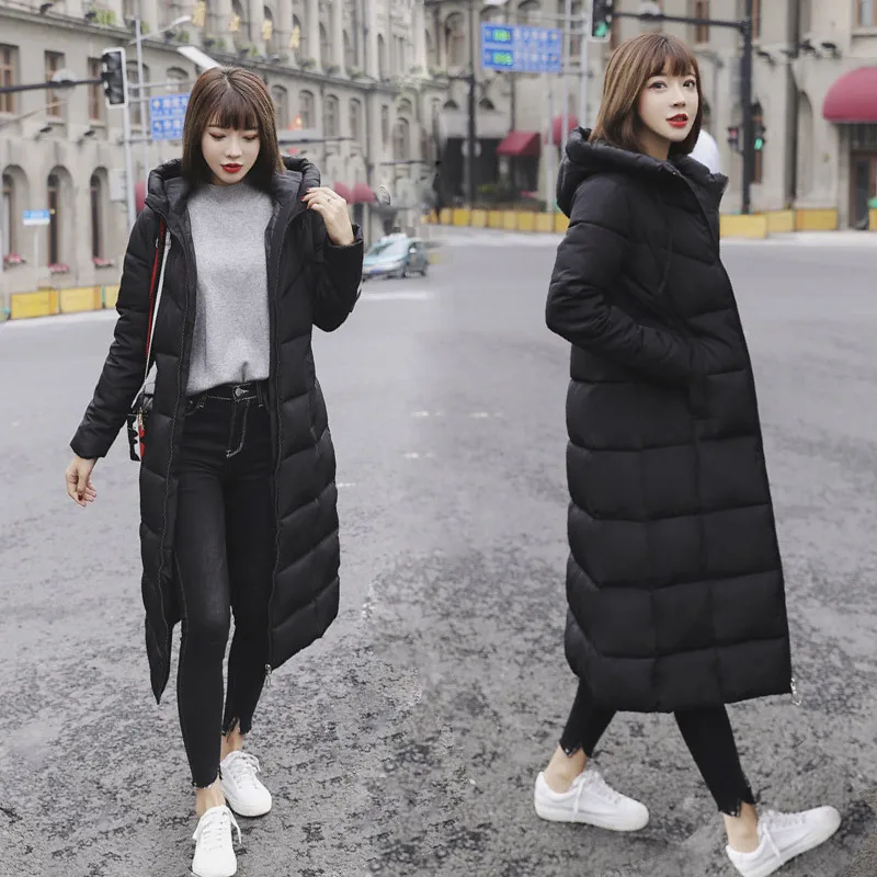 2022 New Korean Version of Fat Mm Thickened Cotton-padded Women 200 Pounds Plus Cotton Large Size Long Knee Winter Cotton Coat
