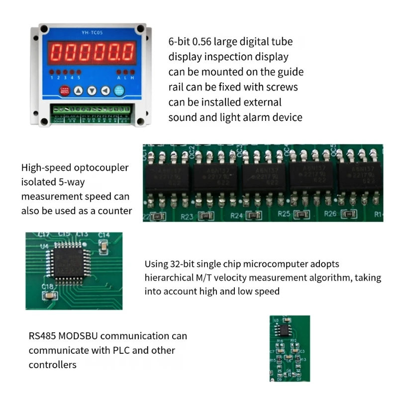 Тахометр Бесконтактный цифровой тахометр 5CH точность тахометра с подсветкой