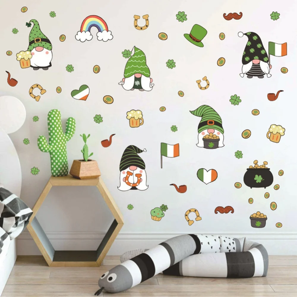 Карликовая Наклейка на окно Св. Патрика наклейка холодильник Ирландская