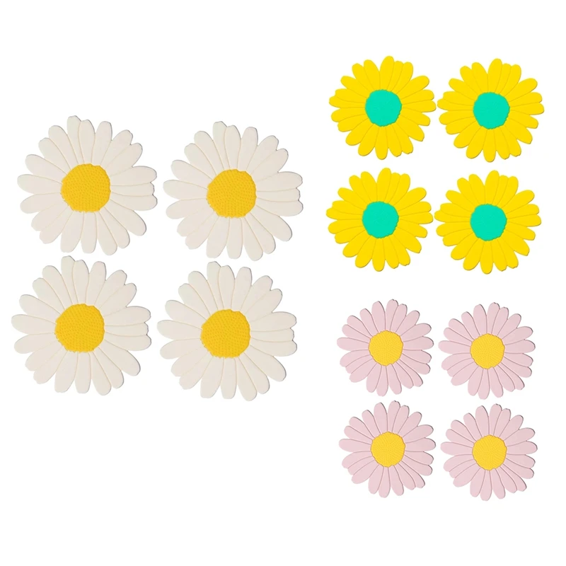 

4 шт., термостойкие держатели для кастрюль в форме цветка, 7,5 дюйма