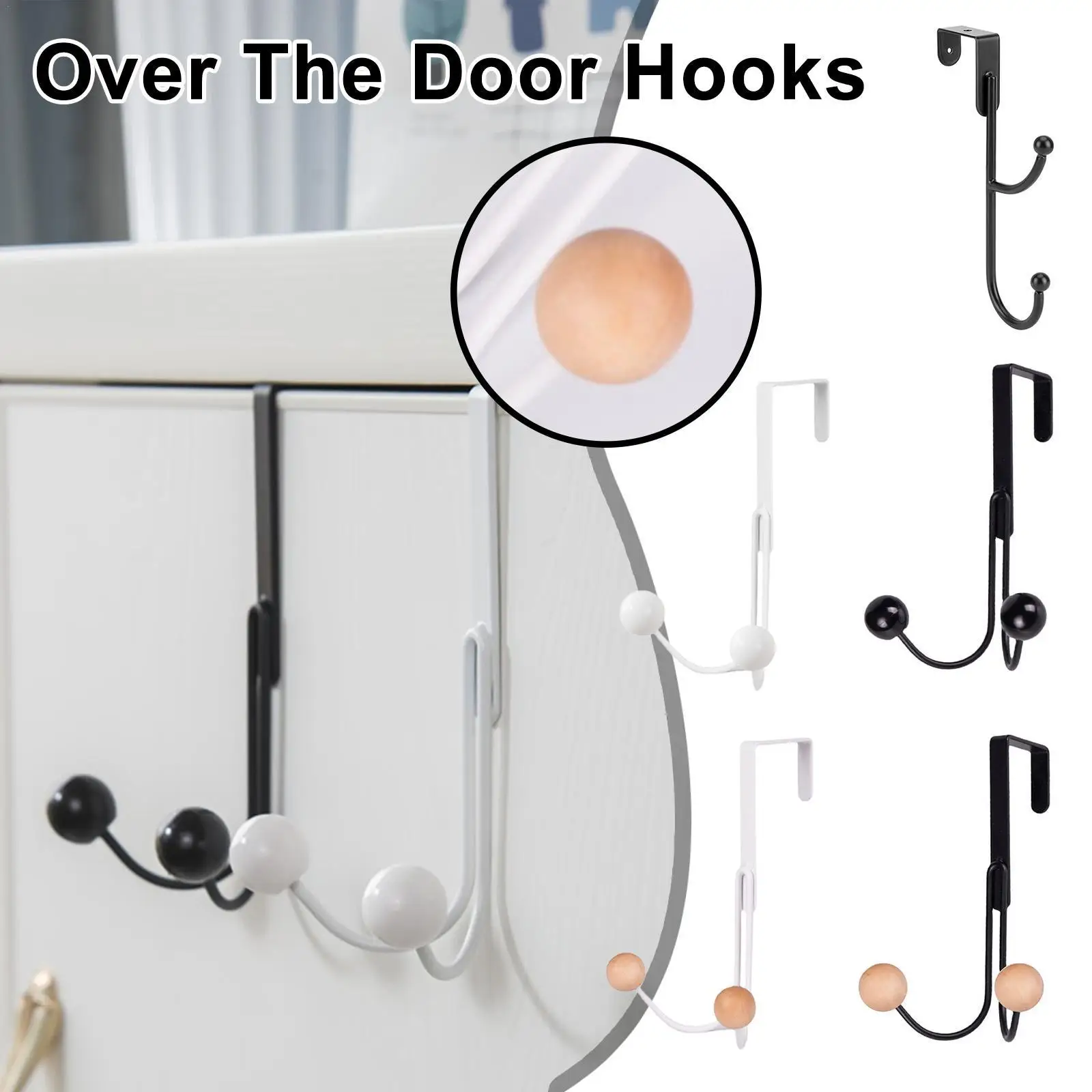 

Over The Door Double Hanger Hooks For Hanging Coats Hats Clothes Hooks For Kitchen Bathroom Door Hanger Towel Hook Key Holder