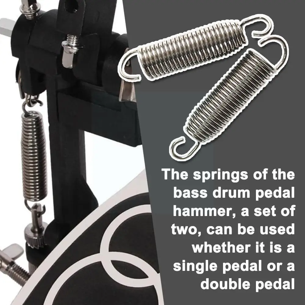 

2 Pcs Bass Drum Pedal Hammer Mallet Springs 6cm Steel Bass Drum Pedal Springs For Drummer Assembly Drum Accsessor V9b3