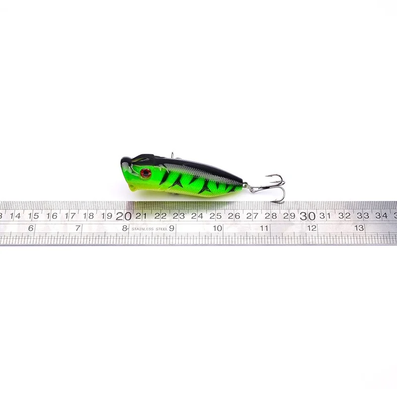 Рыболовная приманка Topwater Popper Bait 7.3см 11г из искусственного пластика с 6# крючками.