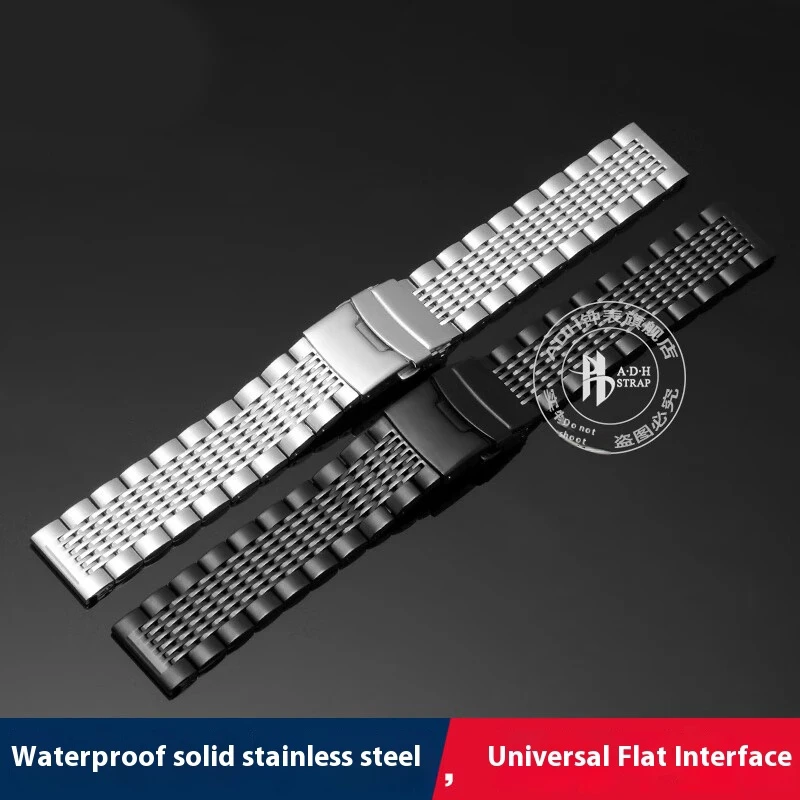 Мужской Универсальный точный стальной ремешок для часов Armani Black рыцарский