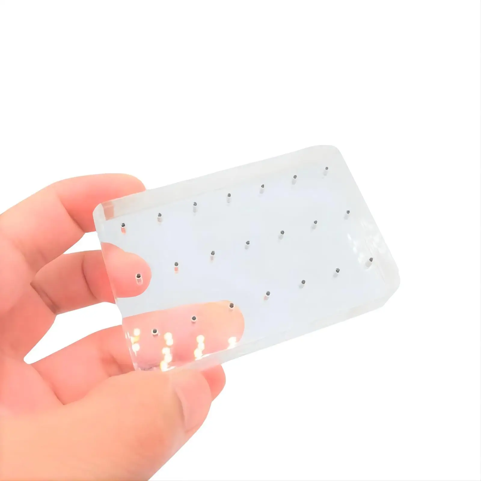 Acrylic Display Stand High-Transparent Material Suitable For 14g/16g External Tooth Puncture 21-Hole  Jewelry Plus 26 Nails