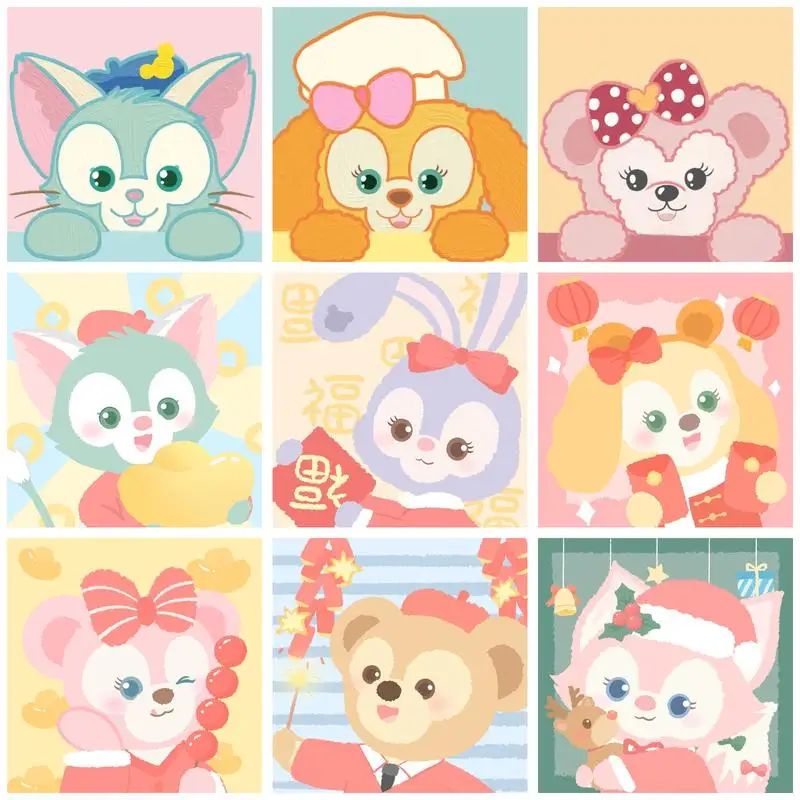 

GATYZTORY 40x40cm Painting By Numbers Paint Kit Cartoon Drawing By Numbers For Adults Handiwork Room Decoration On Canvas