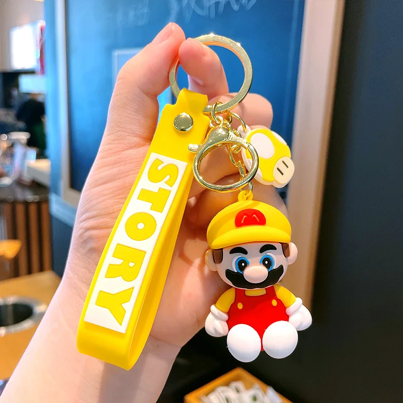 Брелок в стиле Super Mario Bros Аниме Фигурки Марио Луиджи братья Йоши подвеска для