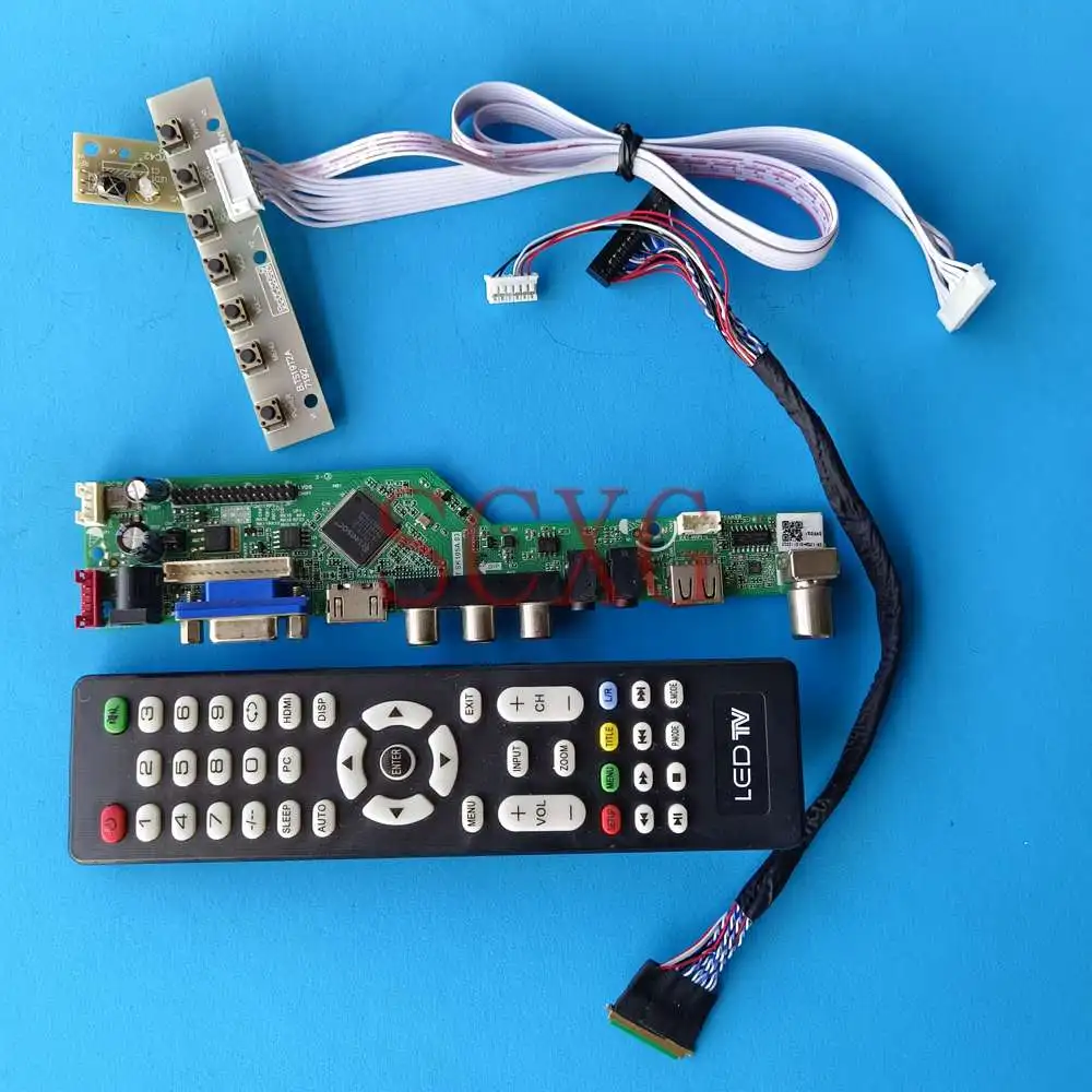 

Совместимая плата для ЖК-монитора, VGA, USB, HDMI, 40-контактный аналоговый ТВ-сигнал