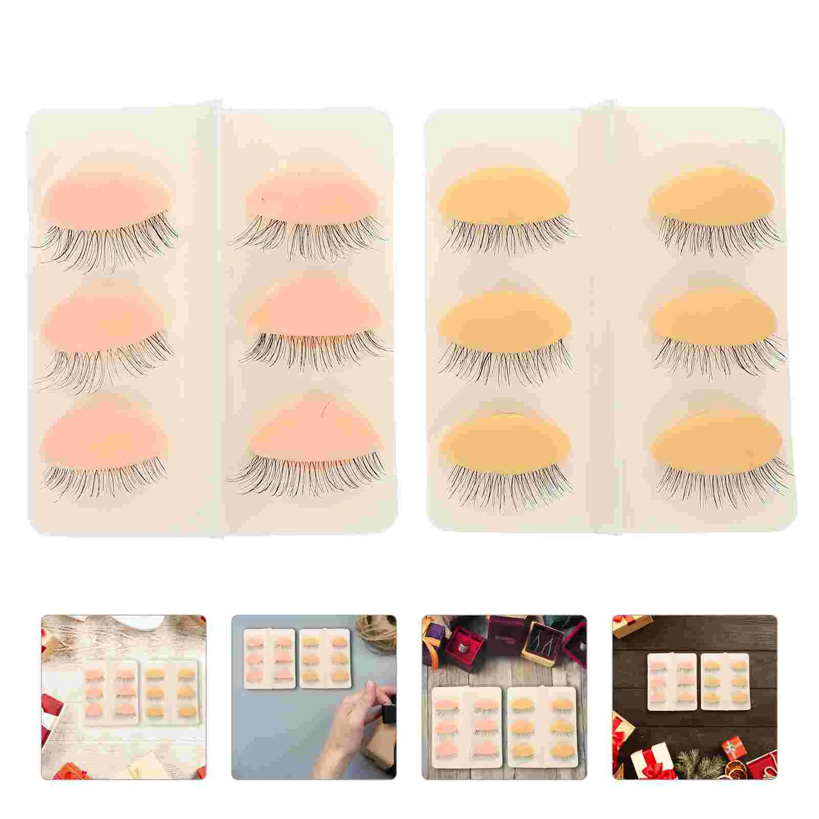 

Eyelids Mannequin Eyelid Eyelash Head Silicone Lashes Practice Removable Extensions Replacement False Models Display Lash Fake