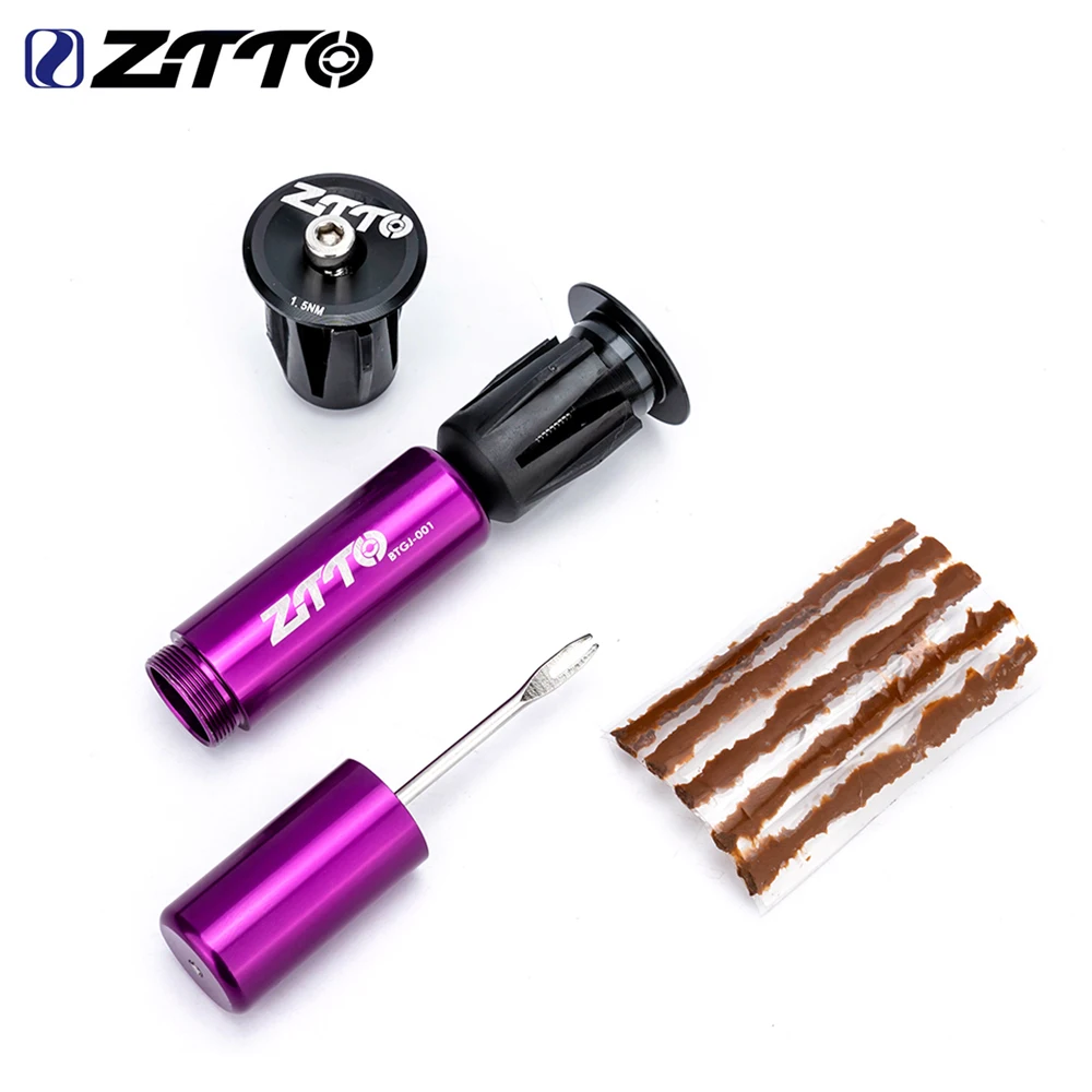 

ZTTO MTB Bicycle Tubeless Tyre Fast Repair Kit Road Bike Tires Punctur Sealant Rubber Strip Drill Tool Handle Bar End Hidden