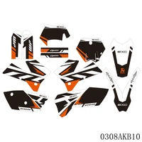 full graphics decals stickers motorcycle background custom number name for ktm exc exc f 125 250 300 450 525 2005 2006 2007