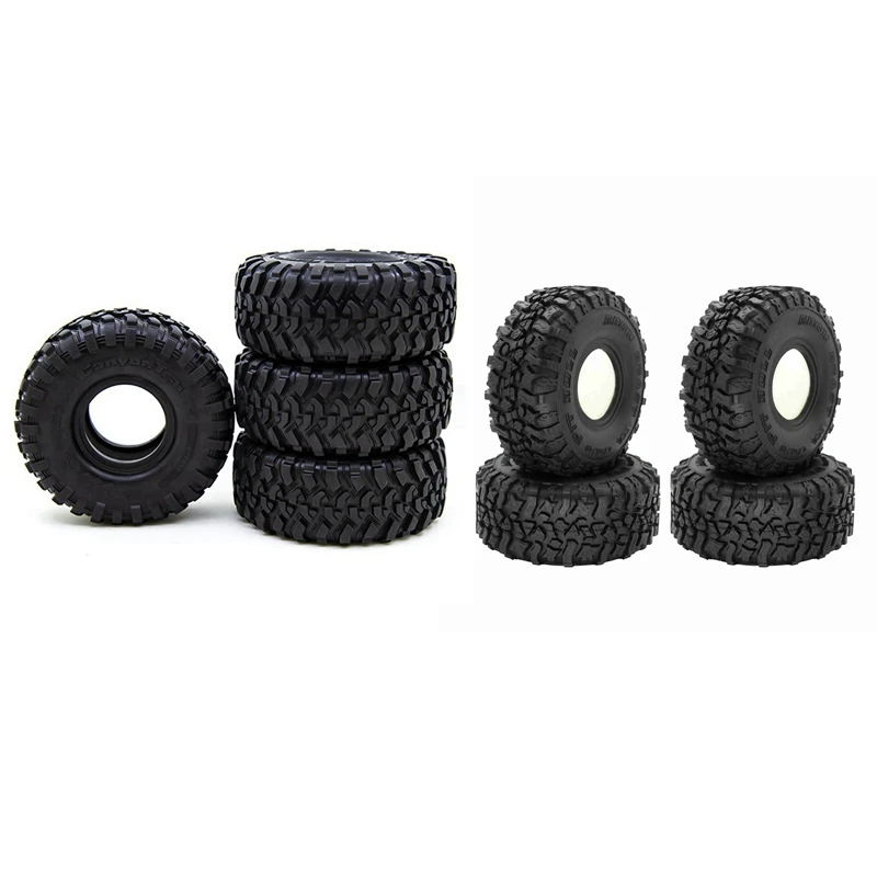 

4PCS 120MM 1.9Inch Rubber Tyres Wheel Tires For Axial SCX10 90046 AXI03007 & 4PCS 118Mm Rubber 1.9 Inch Wheel Tire Tyre