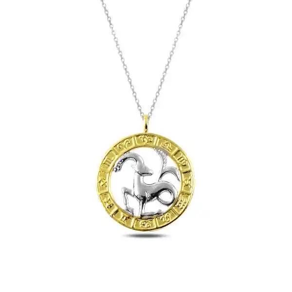 

Tevuli 925 Sterling Silver Gold Capricorn Zodiac Pendant