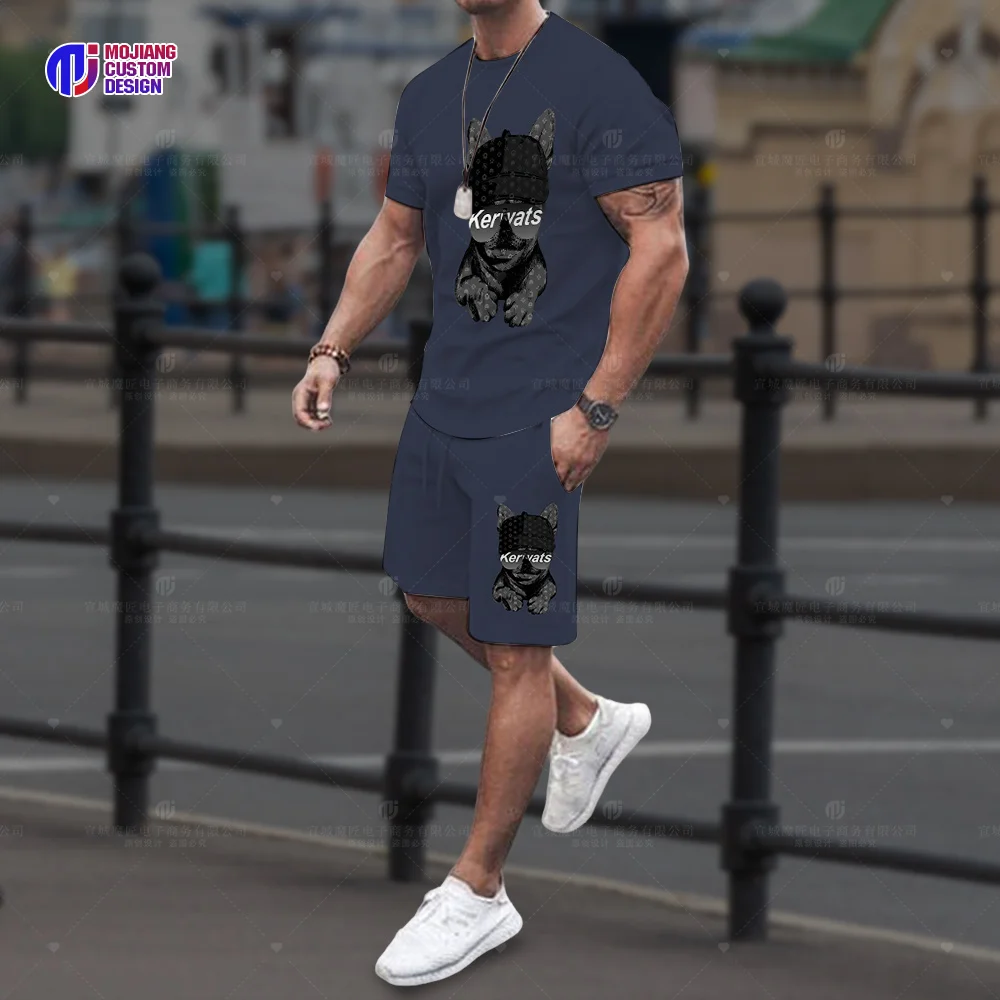 Sportswear Men's Set Luxury T-Shirt Shorts 2023 High Quality Sportswear 2 Piece Set Fashionable Summer Men's Streetwear