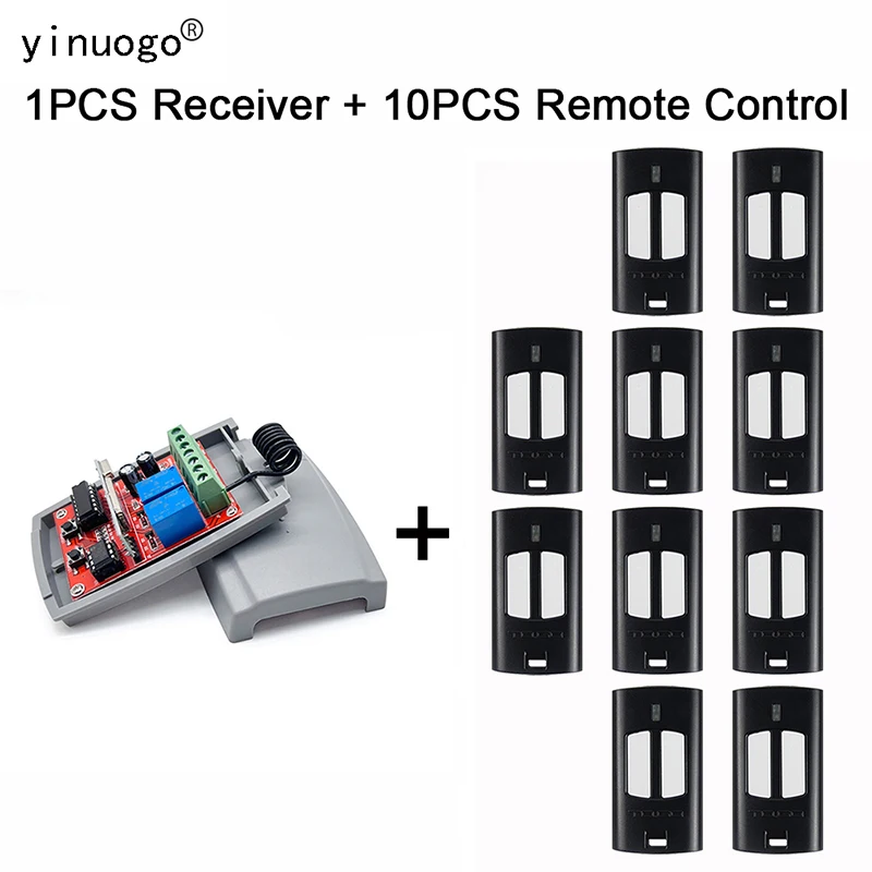 

Garage Door Control Receiver 433.92MHz 12V-24V 2CH and BENINCA TO.GO 2WV 4WV Garage Door Opener Remote Control 433.92MHz