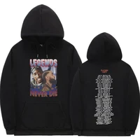 regular awesome hip hop men women fashion hoodies tupac 2pac double sided print hoodie rapper playboi carti letter logo clothing