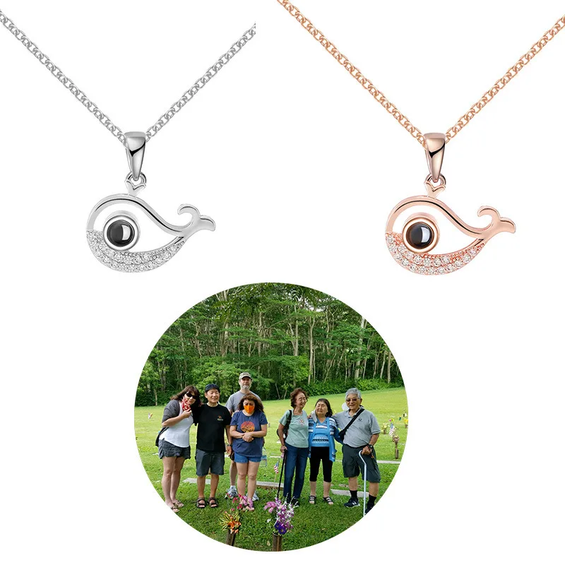 Пользовательская фотография проекционирование ecklace Дельфин Подвеска