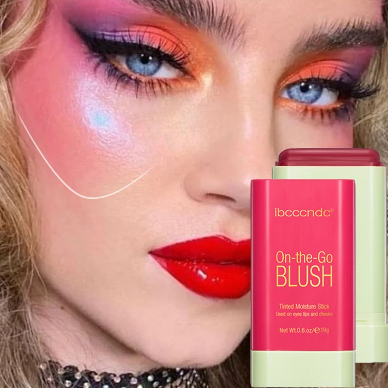 

Warm Blush Multi-Use Blusher Solid Moisturizer Stick Shadow Lips Cheek Blusher Natural Naked Rouge Blush Facial Makeup Tools