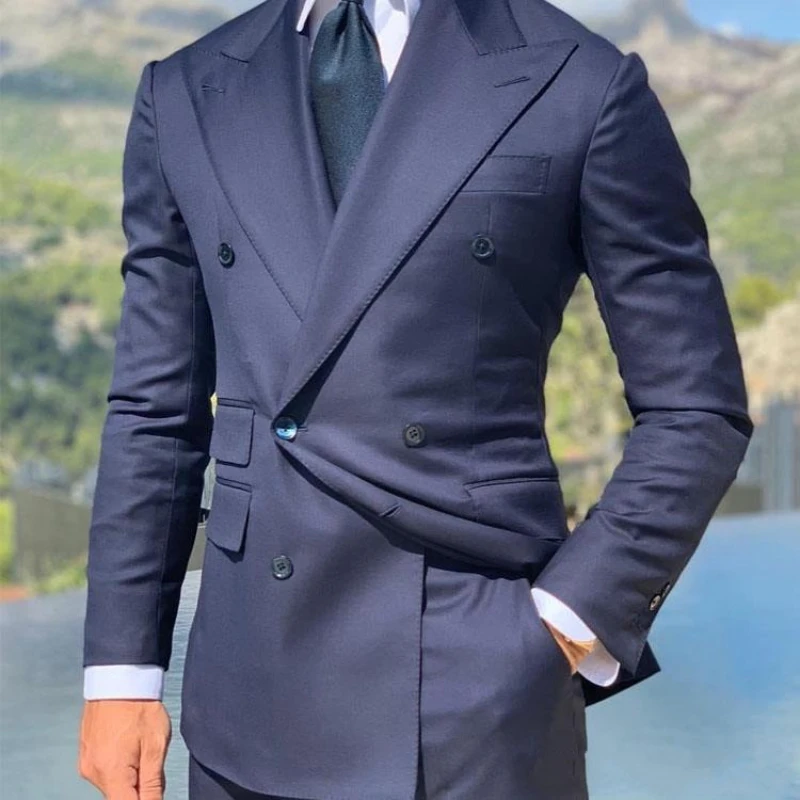 

Деловая Женская одежда для смокинга с двойным рядом пуговиц, облегающий индивидуальный Блейзер лучшего человека с лацканами, 2 предмета, 2023
