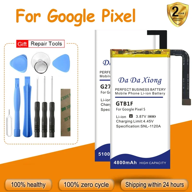 2024 Новый аккумулятор G025J-B G020J-B G011A-B G020E-B G025A-B G27FU GMSB3 GTB1F для HTC Google Pixel 2 2B 3 3A 4 4A 5 5A 5XL 6