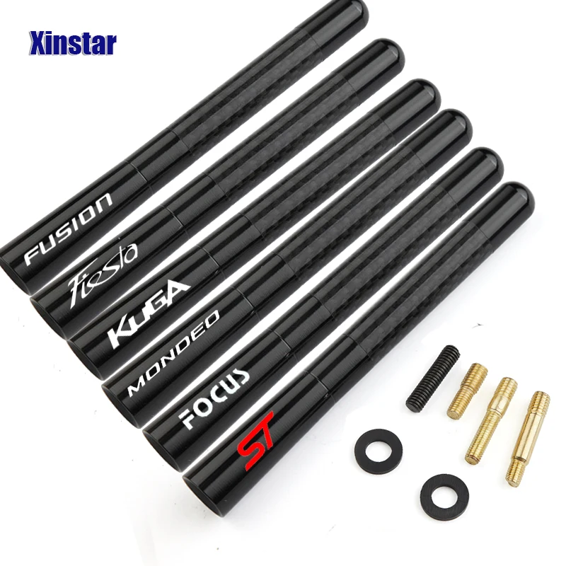 

4.7 Inch STLINE Carbon Fiber Short Radio Antenna Sticker For Ford Smax Cmax Focus Fiesta Kuga Escape Explorer Mondeo Fusion Bmax