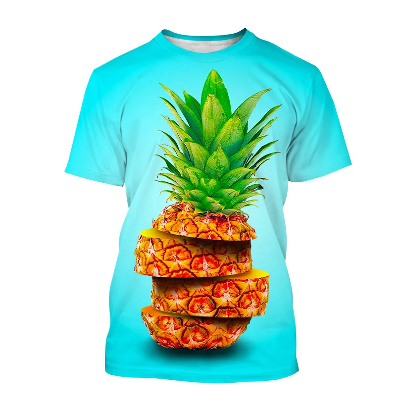 Футболка мужская с принтом ананасов оригинальная Веселая дышащая майка коротким