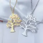 Ожерелье с именем Древо жизни на заказ, из нержавеющей стали кулон-табличка с именем, женские аксессуары для дома, рождественский подарок