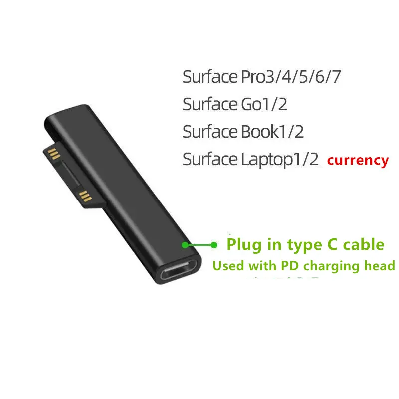 Переходник USB Type-C для Microsoft Surface Pro 3 4 5 6 Go Book 1 2 15 в |