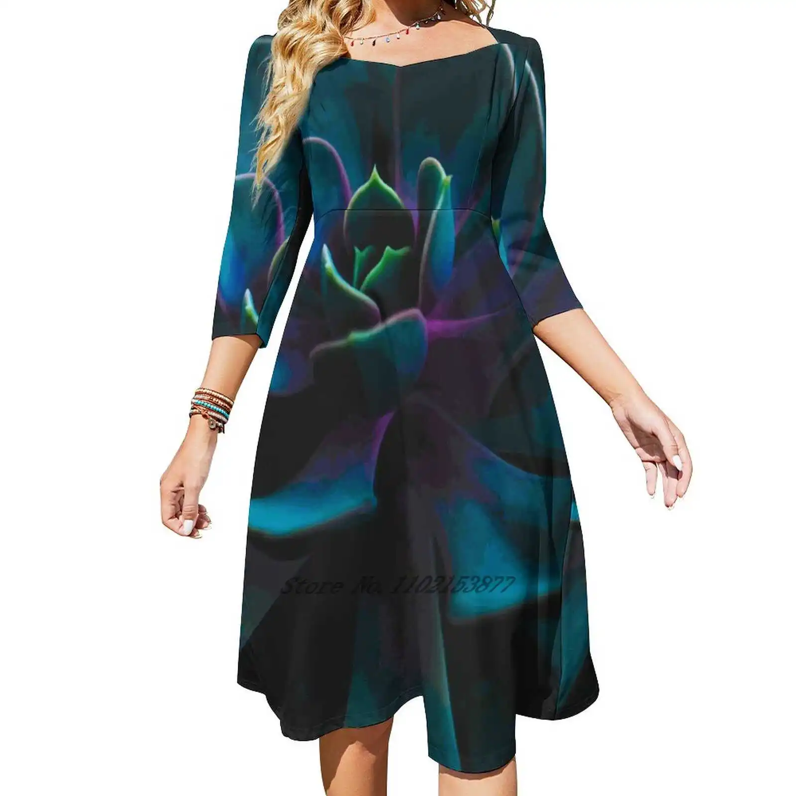 6:12 Am Свободное платье с карманами и принтом Платья короткими рукавами Несколько