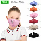 Хлопковая многоразовая моющаяся маска для лица Tcare PM2.5 против пыли, 1 шт., защитное покрытие для детей, с фильтром дыхательного клапана