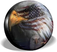 spare tire cover american flag eagle waterproof dust proof universal wheel tire cover suitable for most vehicles