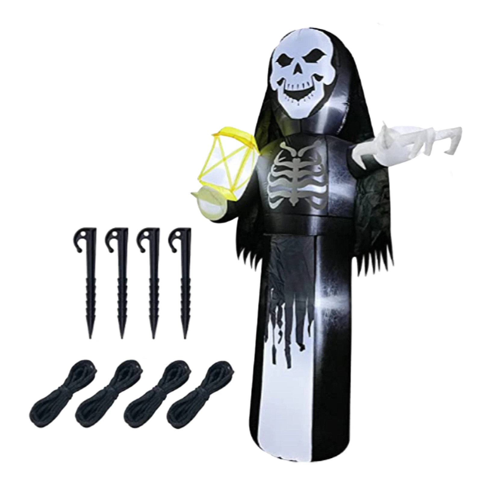 

Светильник призрака на Хэллоуин с отличной строчкой, реквизит для вечеринки, надувной скелет призрака для переднего двора, патио, лужайки, с...