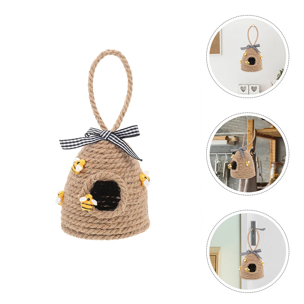 

Искусственные украшения для дома, зеленая веревка с Сотами, подвеска для праздника пчелы, натуральное подвесное украшение