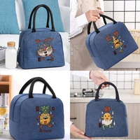 lunch bag thermal cooler tote for work insulated canvas travel food picnic storage bags unisex cute monster series handbag