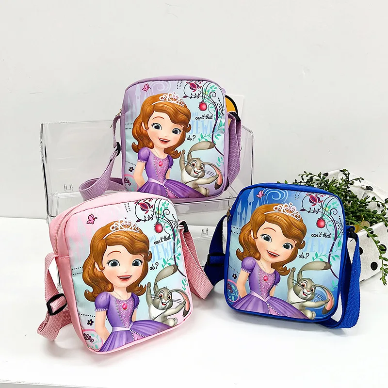 

New Disney Shoulder Bags Frozen 2 Elsa Anna Princess Nylon Messenger Bag 16x20x6cm Children Cartoons Portable Storage Bag Gifts