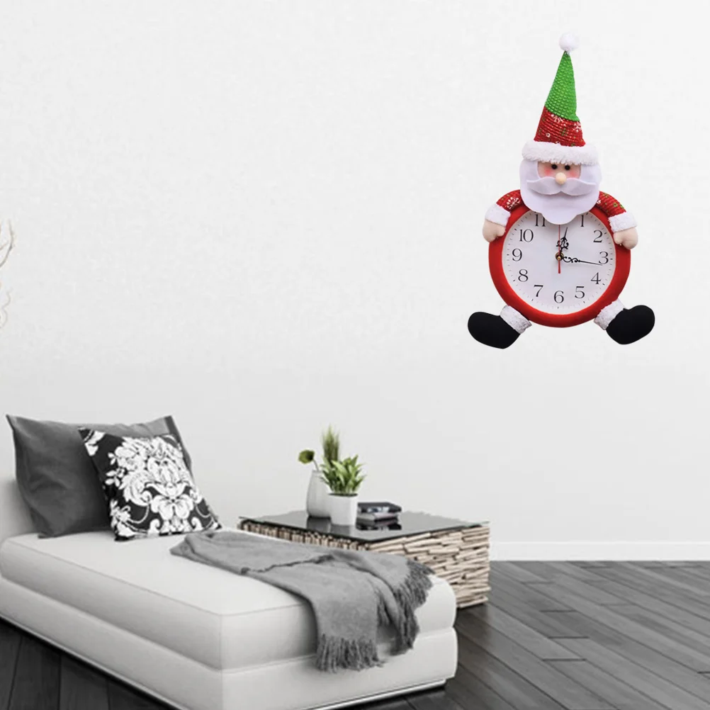 

1PC Christmas Wall Clock Christmas Hanging Clock Christmas Desk Clock Christmas Clock Musical Christmas Table Ornaments