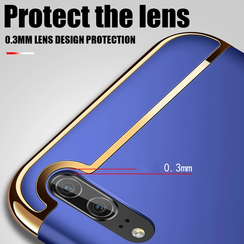 Роскошный Жесткий чехол 3 в 1 для Huawei P20 P30 P40 Lite Mate 40 20 Honor 9 10 30s 20i 10i 8X - купить по