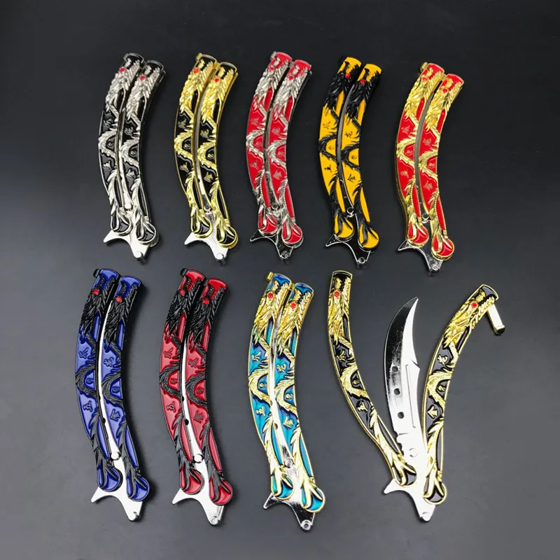 Нож-бабочка Realme из нержавеющей стали с головой дракона |