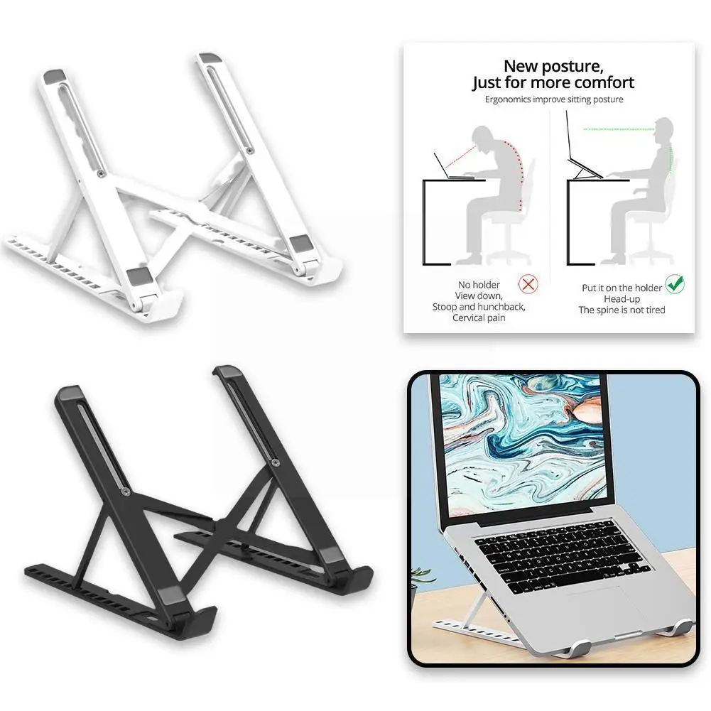 

17 Inch Laptop Stand Aluminium Foldable Notebook Support Accessories Bracket Base Laptop Pro Computer Macbook Holder Adjust X1S6