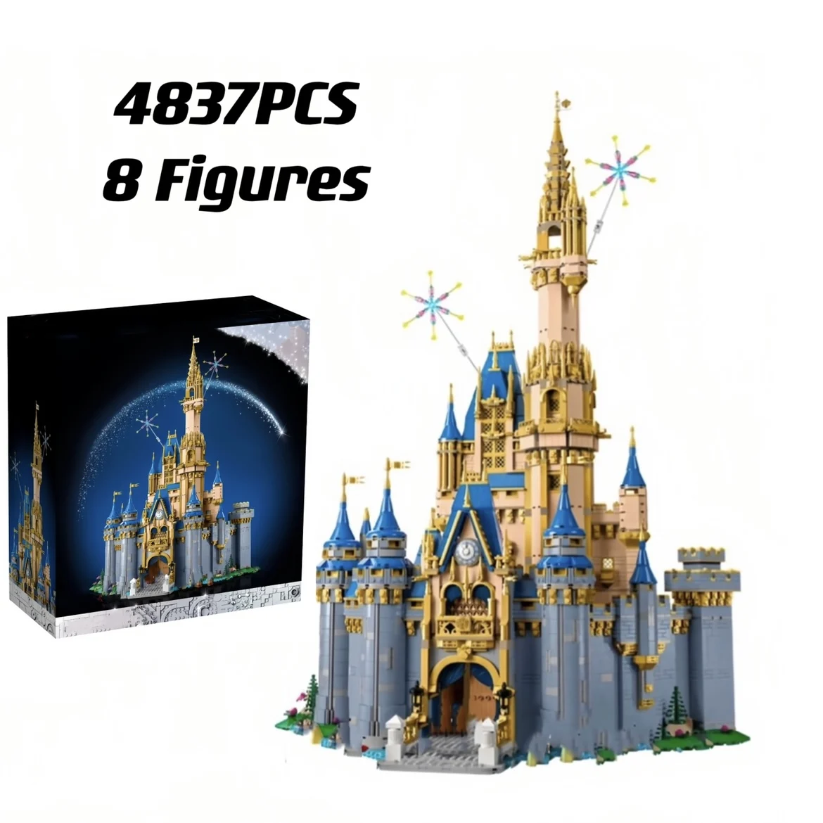 

4837Pcs Princess Castle Compatible 43222 100th Anniversary Castle Building Blocks Assembly Bricks Toy for Children Birthday Gift