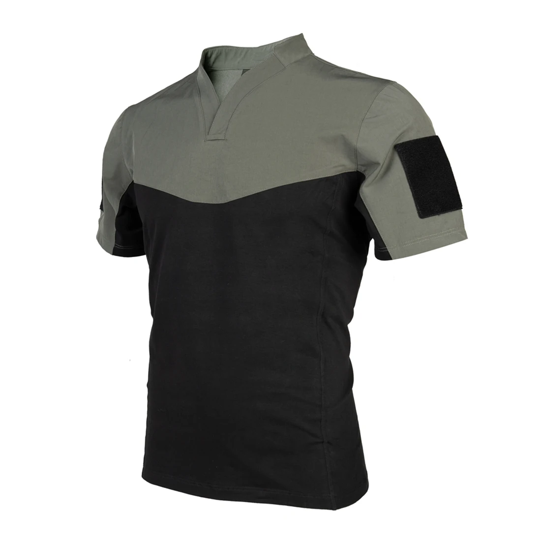 TRN Breathable Summer Tactical Shirt Military Short Sleeve Army Tee Shirt V-Neck Training Top Sleeves