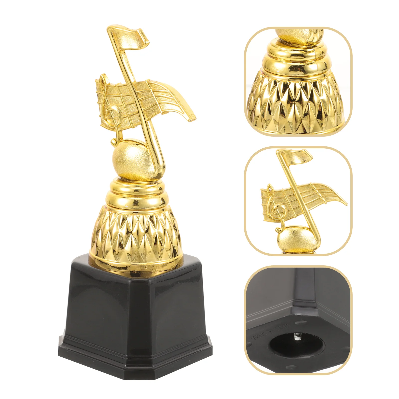 

Musical Note Trophy Adornment Singing Competition Award Delicate Music Note Modeling Trophy