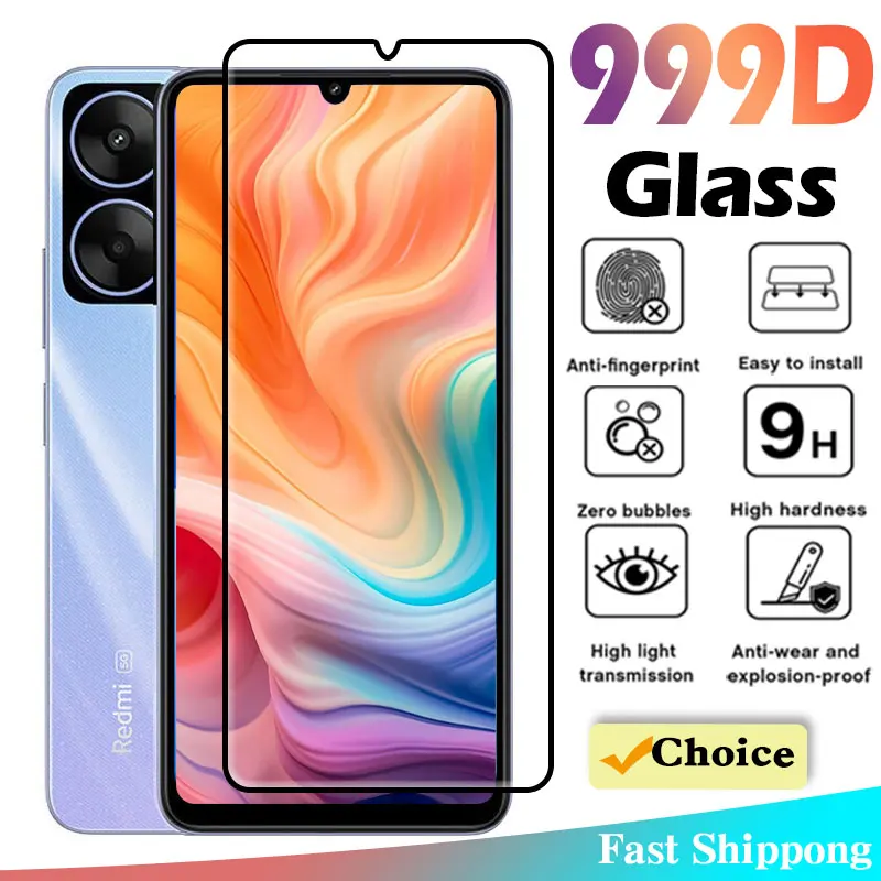 Фото Закаленное стекло 999D для Xiaomi Redmi 8, 8A, 9, 9A, 9C, 9T, полное покрытие, Защитная пленка для экрана Redmi 10, 10x, 4G, 10c, 13R, speed12 №1