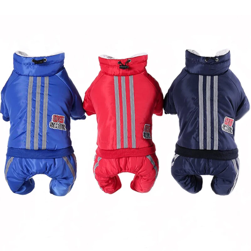 

Утепленный комбинезон для собак, тепловое шерстяное пальто с флисовой подкладкой для щенков, зимняя одежда для маленьких собак, комбинезон...