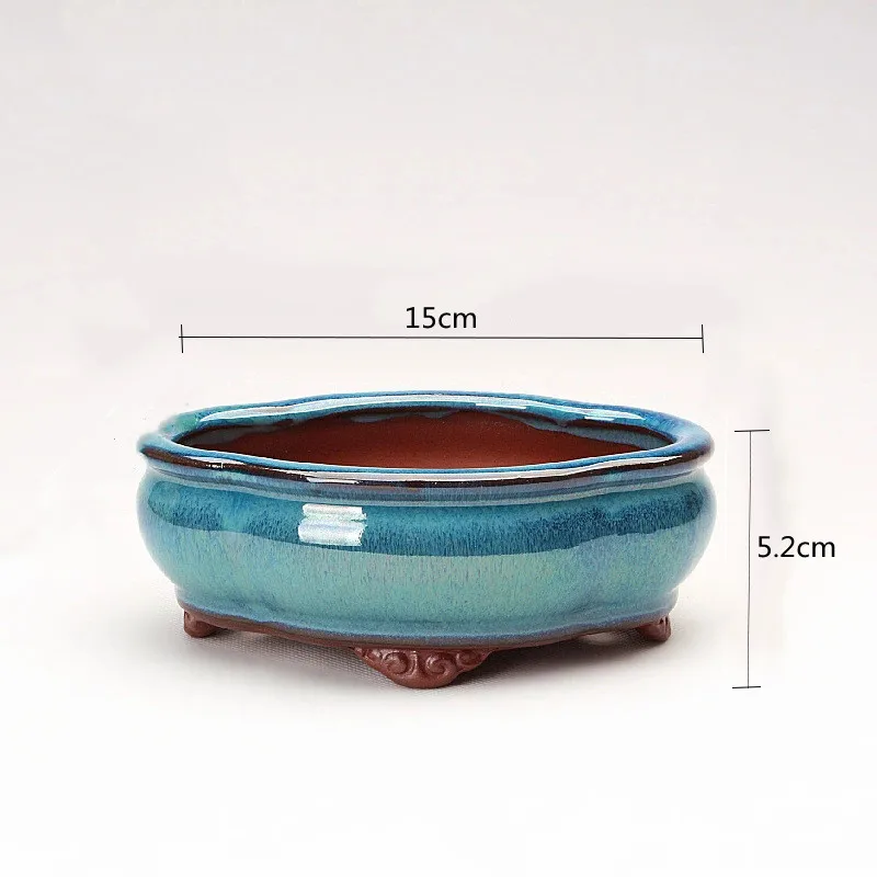 

Керамические горшки для бонсай ACRDDK голубые