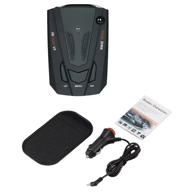 

Car Trucker Speed 360 Degrees Vehicle Radar Detector Voice Alert Warning 16 Band