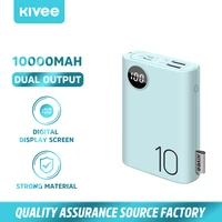 kivee power bank 10000mah pf23p mini powerbank with fast charging portable battery charger poverbank for iphone 13 xiaomi huawei