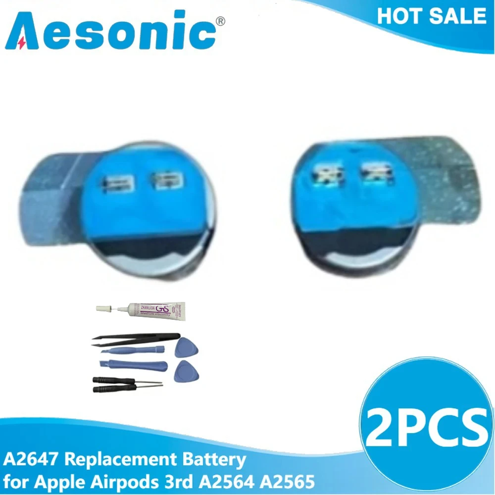 Сменный аккумулятор A2647 для Apple Airpods 3 Air Pods A2564 A2565 сменные батареи 2 шт./партия
