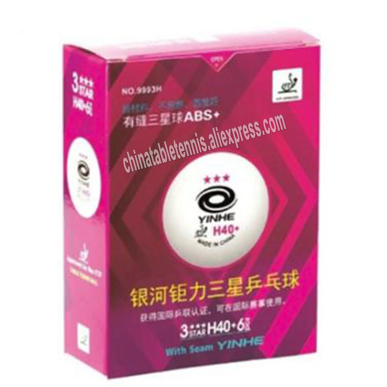 

YINHE Galaxy 3-Star Seamed Table Tennis Balls Plastic 40+ ITTF Approved White Poly Ping Pong Balls
